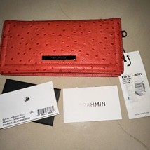 Brahmin 1pc Ady Flame Jemison Ostrich Leather Credit Card Wallet Nwt Soft - £103.43 GBP