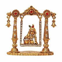 ‎Bal Gopal Ji Idol Metal Laddu Gopal Idol  Standard Lord Krishna Car Dashboard - £14.71 GBP