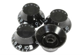 Black Bell Hat Knobs 4pk for Gibson guitars with US fine splines - $14.19