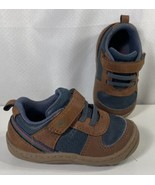 Stride Rite Baby Boys Killian Sneakers Size 4 Brown Navy Shoe Surprize H... - $12.86