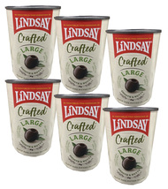 Lindsay Crafted Large Black Ripe Pitted Olives Pack 6-6oz   - $24.50