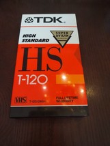 TDK Premium Quality HS VHS T-120 Video Cassette Tape - £8.47 GBP