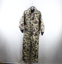 Vtg 80s Walls Mens S Faded Frogskin Camouflage Belted Winter Snow Suit Bibs USA - £94.92 GBP