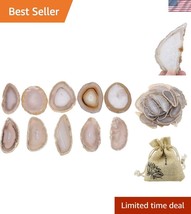 Irregular Polished Agate Slices - 10 Natural Quartz Pieces for Creative ... - $39.00