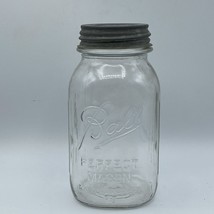 BALL Perfect Mason Jars~1 Qt~Ribbed~Clear ~Marked B7 With Graduations - $9.48
