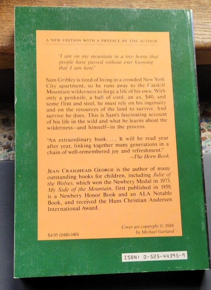 Paperback Book My Side Of The Mountain Jean Craighead George Reading Teaching Item image 2