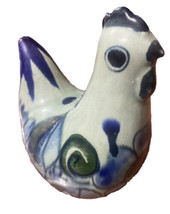 Vintage Mexican Pottery Chicken Hen Collectible Figurine Signed (Tonala Sol) - £14.18 GBP