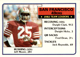 1983 Topps #163 Jeff Moore EX/NM 49ers TL ID:46031 - £1.39 GBP