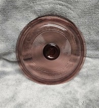 Vtg Pyrex Vision Corning V1C Glass Cranberry Replacement Lid ONLY no chips - £7.95 GBP