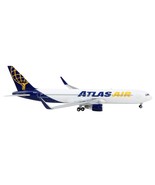 Boeing 767-300ER Commercial Aircraft &quot;Atlas Air&quot; White and Blue 1/400 Di... - $128.99