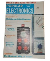 Popular Electronics August 1960 / Build Oscilloscope Rebuild Shortwave Receivers - £11.42 GBP