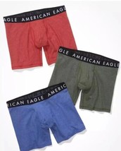 American Eagle AEO Boxer Brief Underwear 3 Pack Red Blue Green Size Large - £14.68 GBP