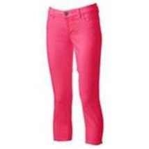 Womens Crop Ankle Denim Jeans Elle Pink Slim Low Rise Pants $48 NEW-size 16 - £15.82 GBP