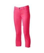 Womens Crop Ankle Denim Jeans Elle Pink Slim Low Rise Pants $48 NEW-size 16 - £15.51 GBP