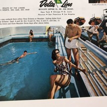 Delta Lines Cruise Ship Vtg 1961 Print Ad Original Color Advertising - £7.53 GBP