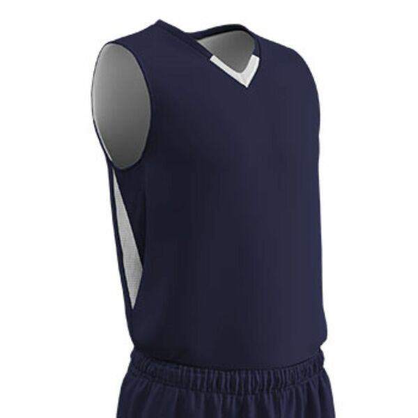 Primary image for MNA-1118946 Champro Adult Pivot Reverse Basketball Jersey Navy White MED