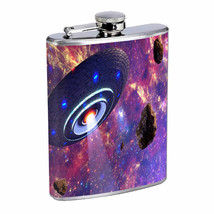 UFO Cosmos Em2 Flask 8oz Stainless Steel Hip Drinking Whiskey - $14.80