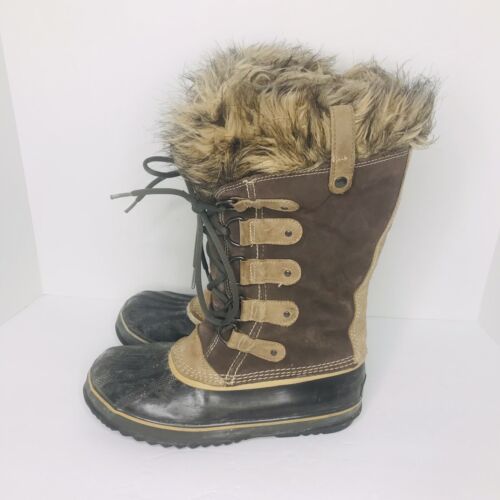Sorel Joan Of Arctic Winter Snow Boots Brown Waterproof NL1540 051 Women s 10