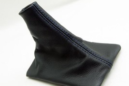 For 2005-2009 Ford Mustang Real Black Leather Manual Shift Boot Blue Stitches - £17.74 GBP