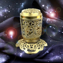 HAUNTED ANTIQUE INCENSE BURNER HIGHEST LUCK FORTUNE PROTECTION HIGHEST M... - $199.77