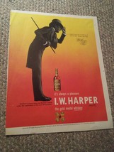 015 VTG I.W. Harper Whiskey Print Ad Coca Cola Sailor and Hot Girl Back Side - £7.90 GBP