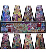 Lot de 25 pièces chemin de table mural brodé patchwork bohème vintage - £246.43 GBP