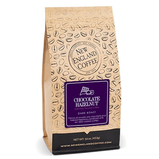 NEW ENGLAND COFFEE CHOCOLATE HAZELNUT WHOLE BEAN COFFEE 16OZ - $17.25