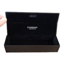 Eyeglass Case by Charmant Titanium Perfection Magnetic Close Hard Faux L... - $13.98