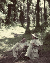 Humphrey Bogart and Katharine Hepburn in The African Queen lounging forest 16x20 - £55.81 GBP