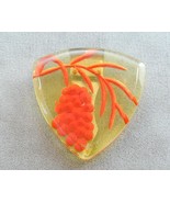 Art Deco Reverse Painted Apple Juice Bakelite Dress Fur Clip - €25,86 EUR