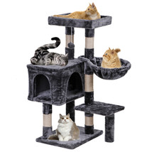 Cat Tree with Round Cozy Hammock Cat Tower Furniture with Scratching Pos... - £43.06 GBP
