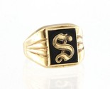 S Unisex Signet Ring 10kt Yellow Gold 372277 - $159.00