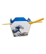 Great Wave Kanagawa Hokusai Takeout To Go Box Serving Bowl With Chopstic... - €16,29 EUR