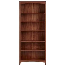 Mission Craftsman Shaker 6 Shelf 72&quot; Solid Wood Bookcase - £478.81 GBP