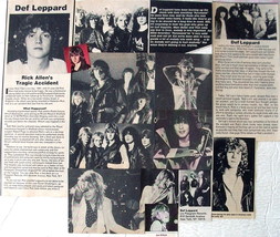 DEF LEPPARD ~ 18 Color and B&amp;W Clippings, Articles, Centerfold from 1983-1985 - £7.92 GBP