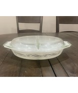 Vintage Pyrex White Milk Glass Casserole Baking Dish With Split Lid 1-1/... - €25,48 EUR
