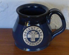 Sunset Hill Stoneware Urgent Care Physicians Doctor Caduceus Blue Coffee Mug Cup - £19.77 GBP