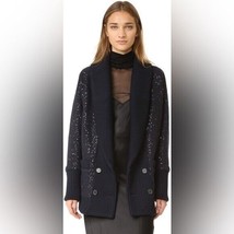 Diane Von Furstenberg Zayde Sweater Sequin Coat Size Small - $59.40