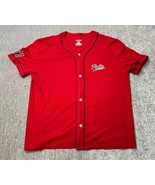 Polo Ralph Lauren Baseball Jersey Shirt Mens Large Red Short Sleeve Butt... - $49.49