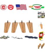 Elegant 4-Inch Rubberwood Replacement Legs for Chair &amp; Sofa - Set of 4 - $525.30 MXN