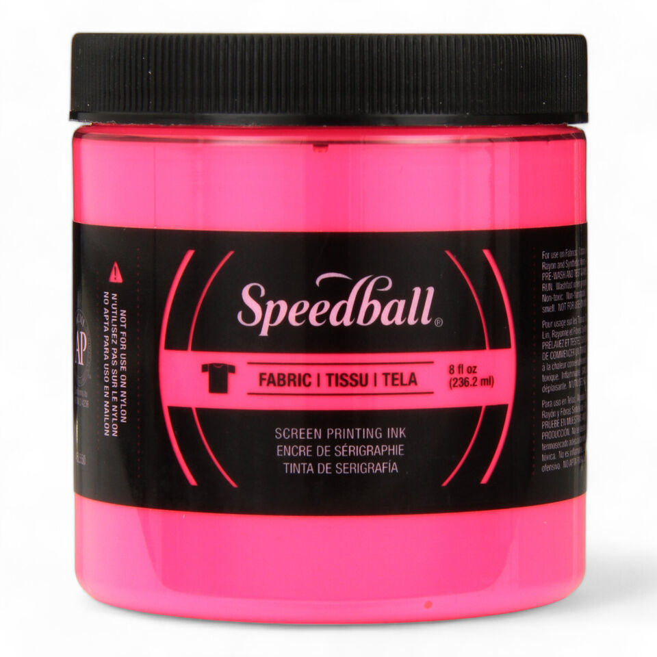 GlowDye Neon Pink Fabric Ink - Vibrant 8oz Screen Printing Solution for Eye-Catc