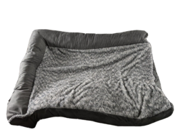 Furhaven Two-Tone Faux Fur &amp; Suede L Shaped Chaise Egg Crate Orthopedic Dog Bed - £45.16 GBP