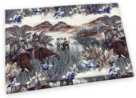 ~3 Yd Alexander Henry Collection Safari Elephant Jungle Print Fabric 44x112” - £20.94 GBP