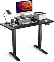 Totnz Memory Electric Height Adjustable Desk, 48 X 24 Inch Monitor Stand Study - £122.28 GBP