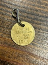 1973 1974 Jefferson County, West Virginia Brass Dog Tag Tax License Tag 2273 - £11.16 GBP