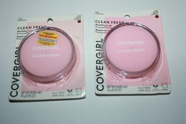 CoverGirl Clean Fresh Healthy Look Pressed Powder # 220 Deep Fonce&#39; Lot Of 2 New - £8.22 GBP