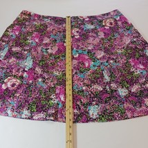 Lane Bryant Back Zipper Womens Cotton Blend Multicolor Floral Circle Skirt Sz 28 image 13