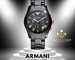 Montre Emporio Armani AR1410 en céramique noire avec cadran chronographe... - $129.26