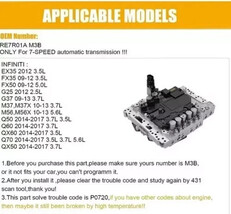 Nissan RE7R01A Transmission valve body ,Solenoid & TCM  2008-up Infinity Nissan image 4