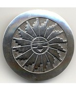 Signed Sterling Silver Sun-face Kachina Pendant/ Pin - €86,25 EUR